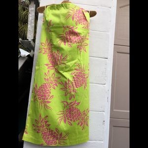 NWOT strapless pineapple dress